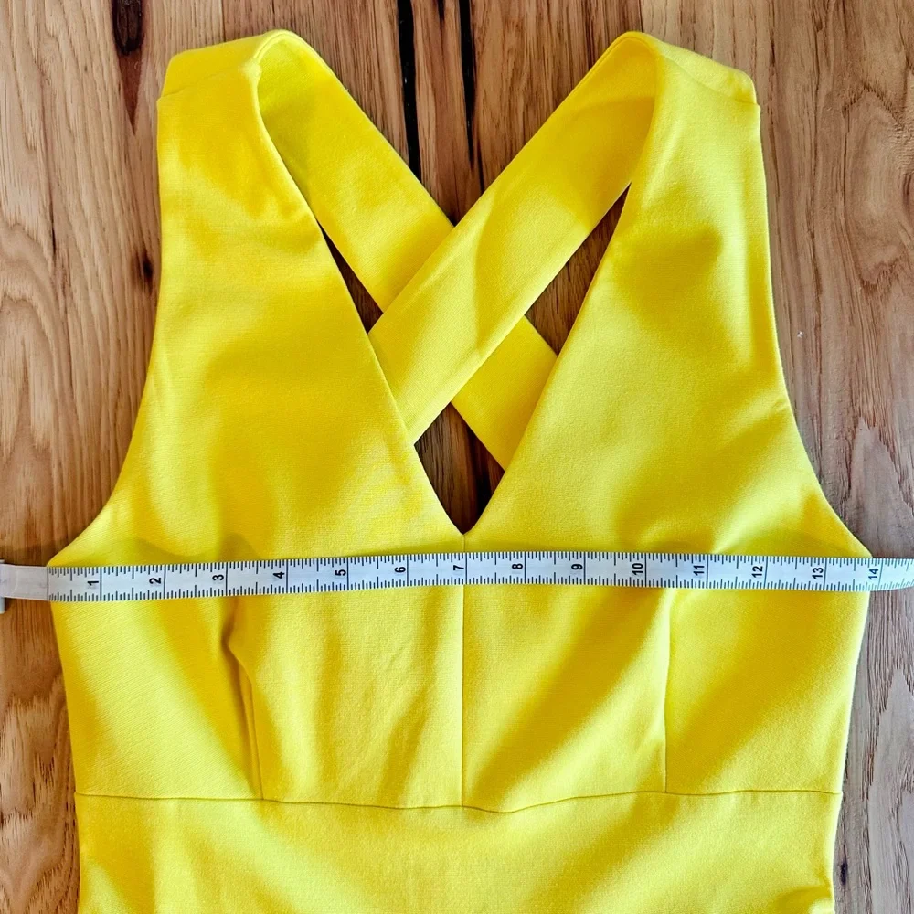 Banana Republic Ponte Cross-back Fit-and-Flare Dress in Tuscan Sun Sz 2 NWT - Picture 15 of 16